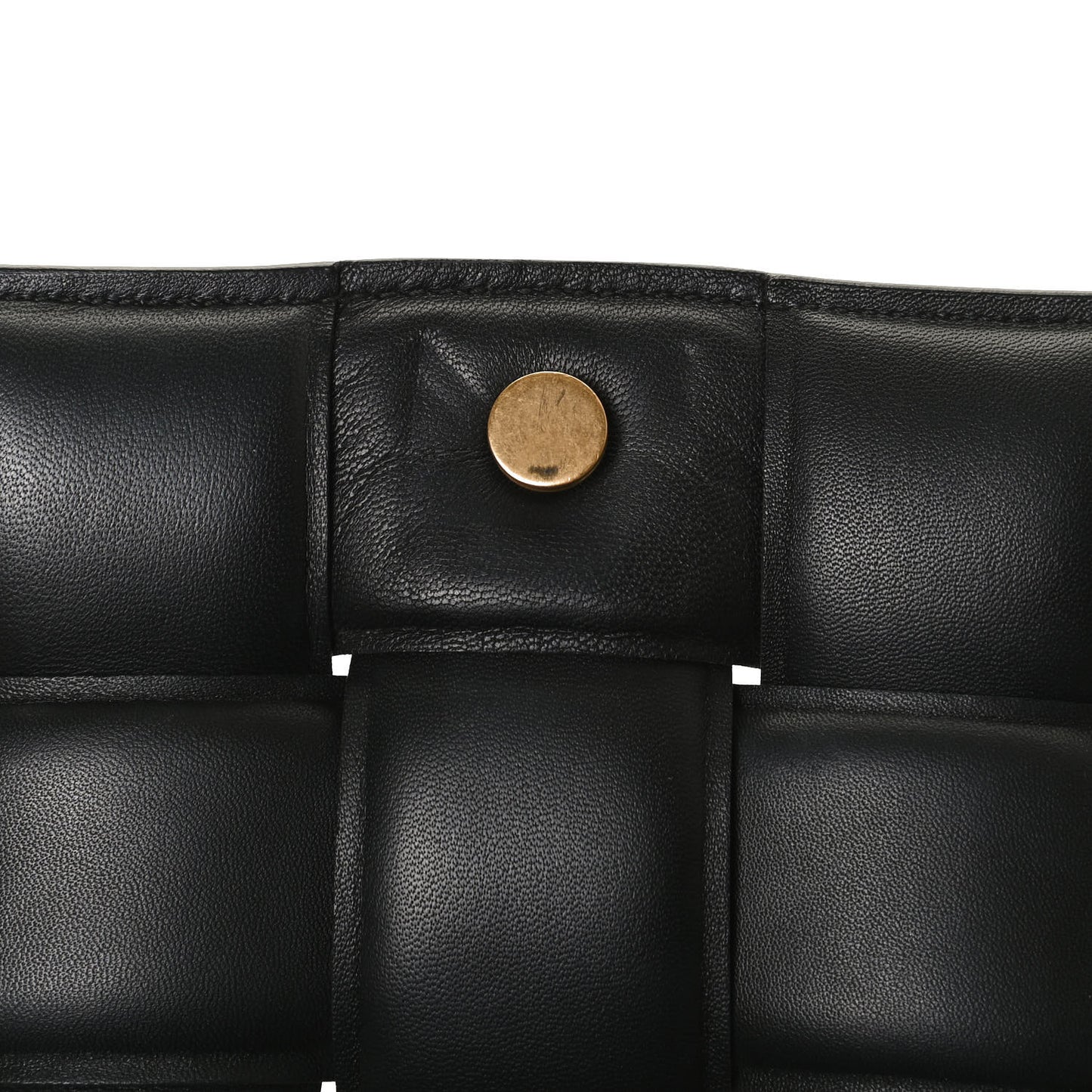 Nappa Maxi Intreccio Padded Cassette Crossbody Bag Black