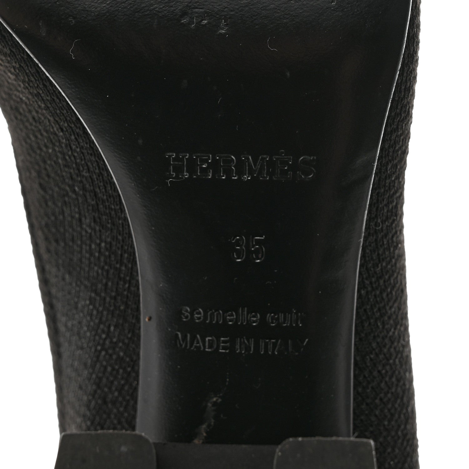 Hermes Knit Calfskin Volver 60 Ankle Boots 35 Black 8 of 9