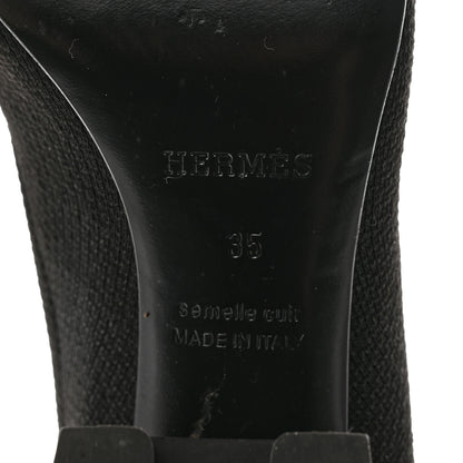 Hermes Knit Calfskin Volver 60 Ankle Boots 35 Black 8 of 9