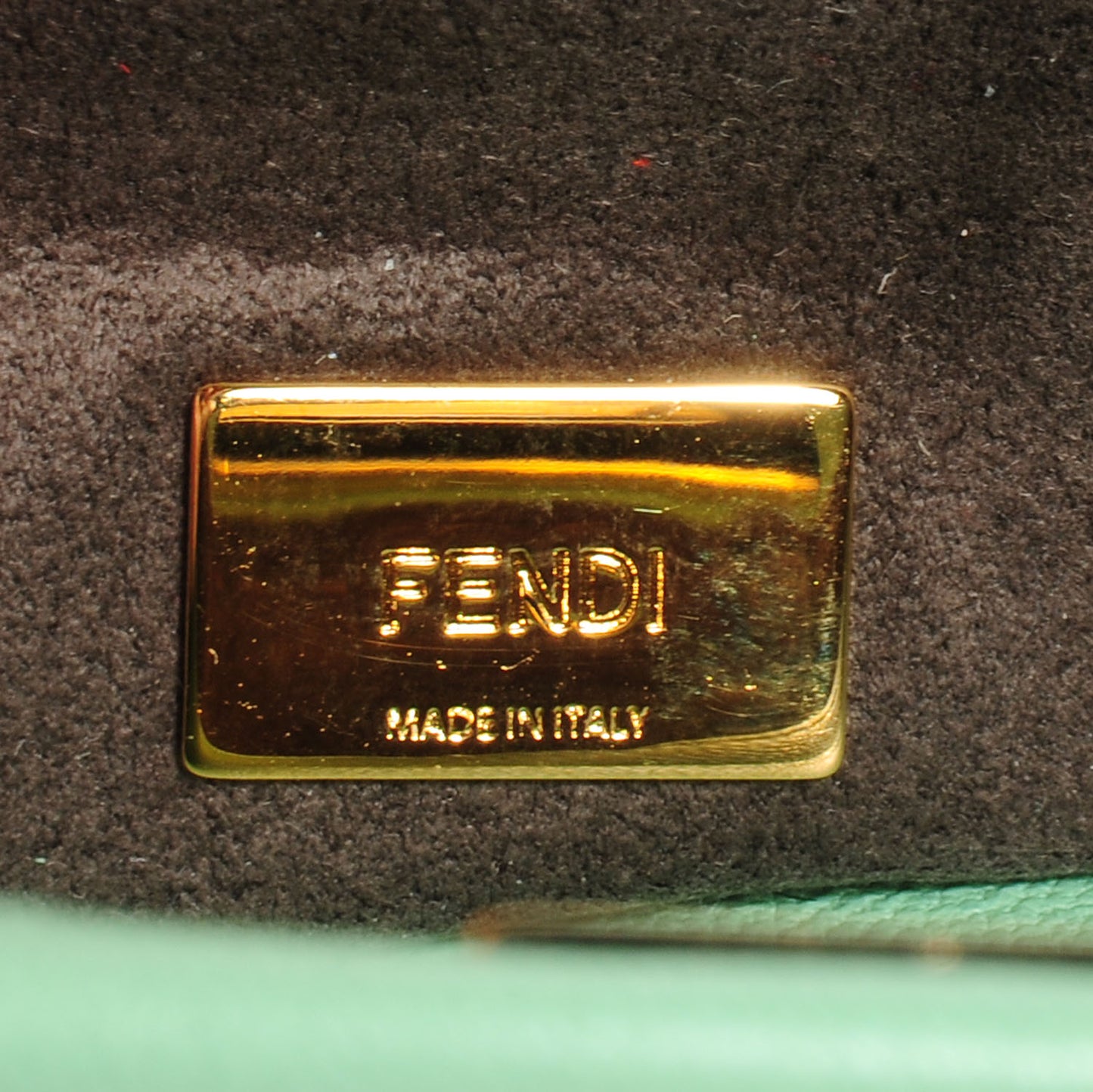 Shiny Nappa Micro Peekaboo Iconic Satchel Verde Acqua