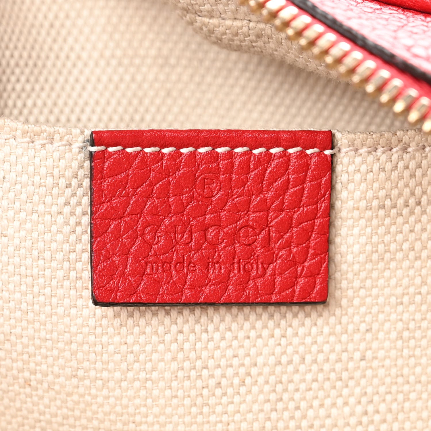 Gucci Pebbled Calfskin Small Soho Disco Bag Tabasco Red 6 of 11