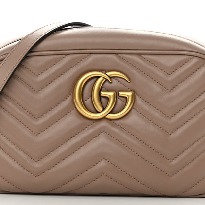 Gucci Calfskin Matelasse Small GG Marmont Chain Shoulder Bag Porcelain Rose 8 of 16