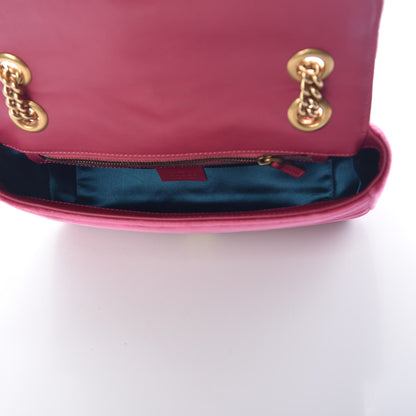 Gucci Velvet Matelasse Small GG Marmont Shoulder Bag Light Raspberry Rose 5 of 10