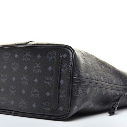 MCM Visetos Medium Liz Reversible Shopper Tote Black 13 of 15