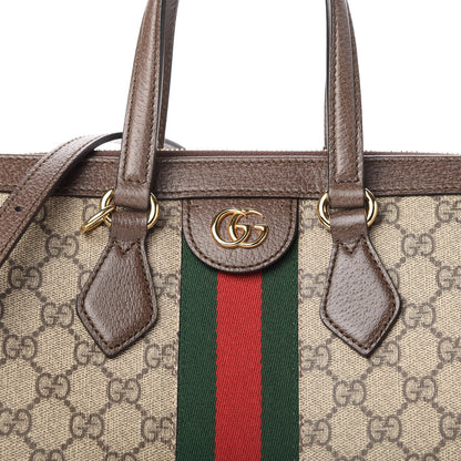 Gucci GG Supreme Monogram Web Medium Ophidia Tote Bag Brown 10 of 10