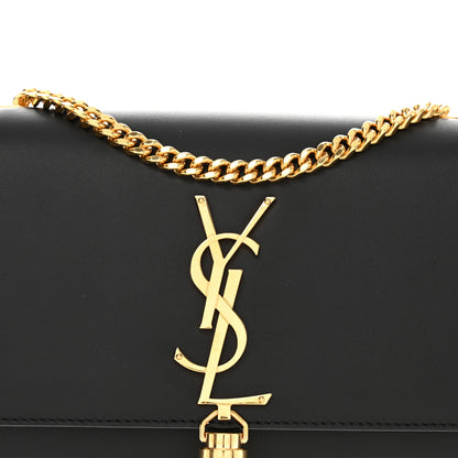 Saint Laurent Smooth Calfskin Small Classic Monogram Kate Tassel Chain Wallet Black 9 of 11