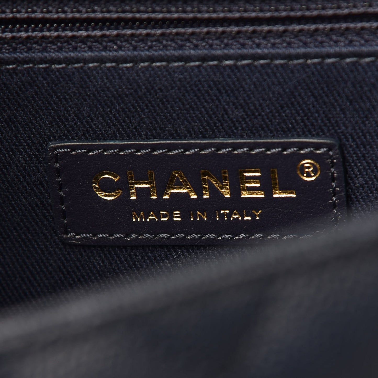 Caviar Quilted Medium Coco Handle Flap Navy Blue