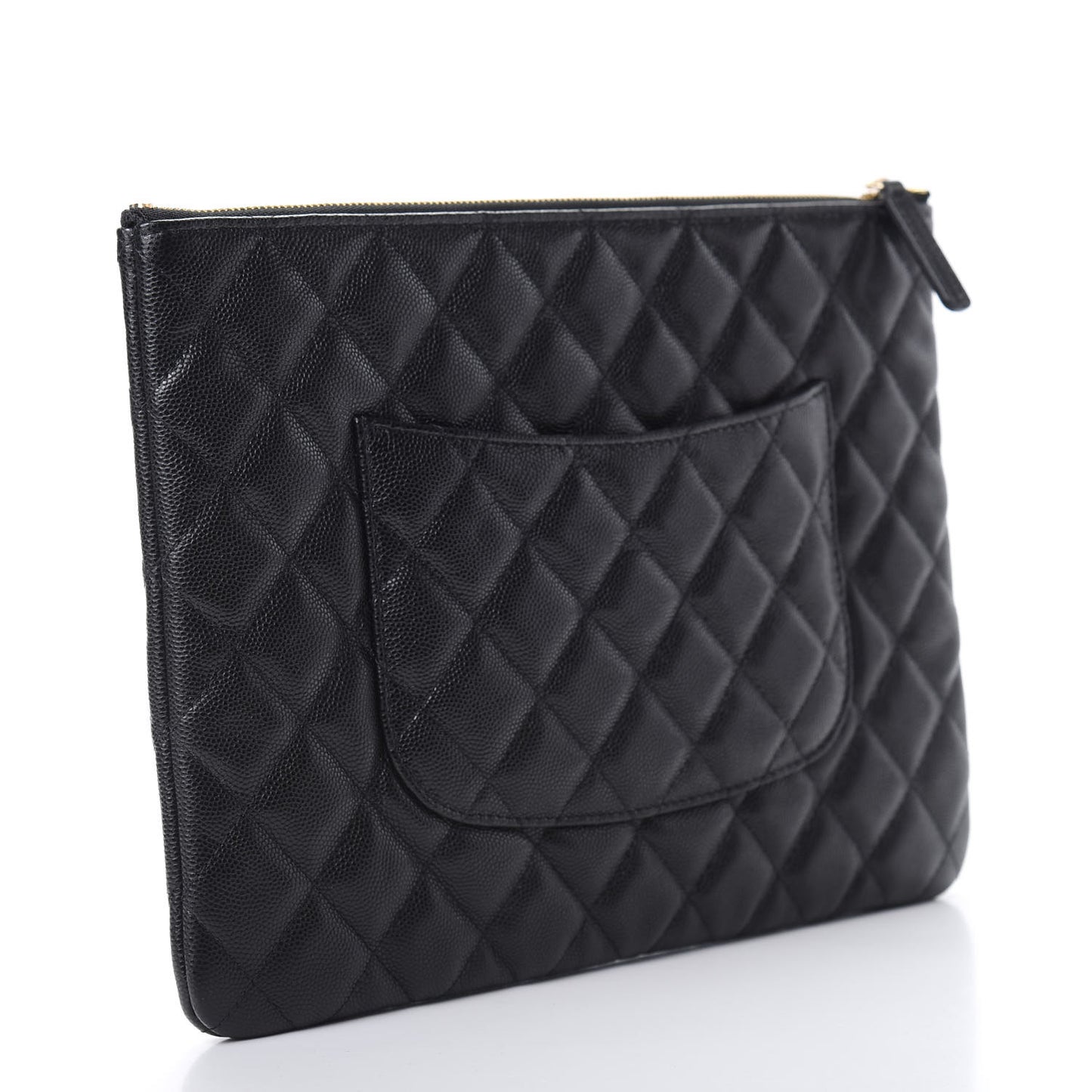 Caviar Quilted Medium French New Wave CC Pouch Black