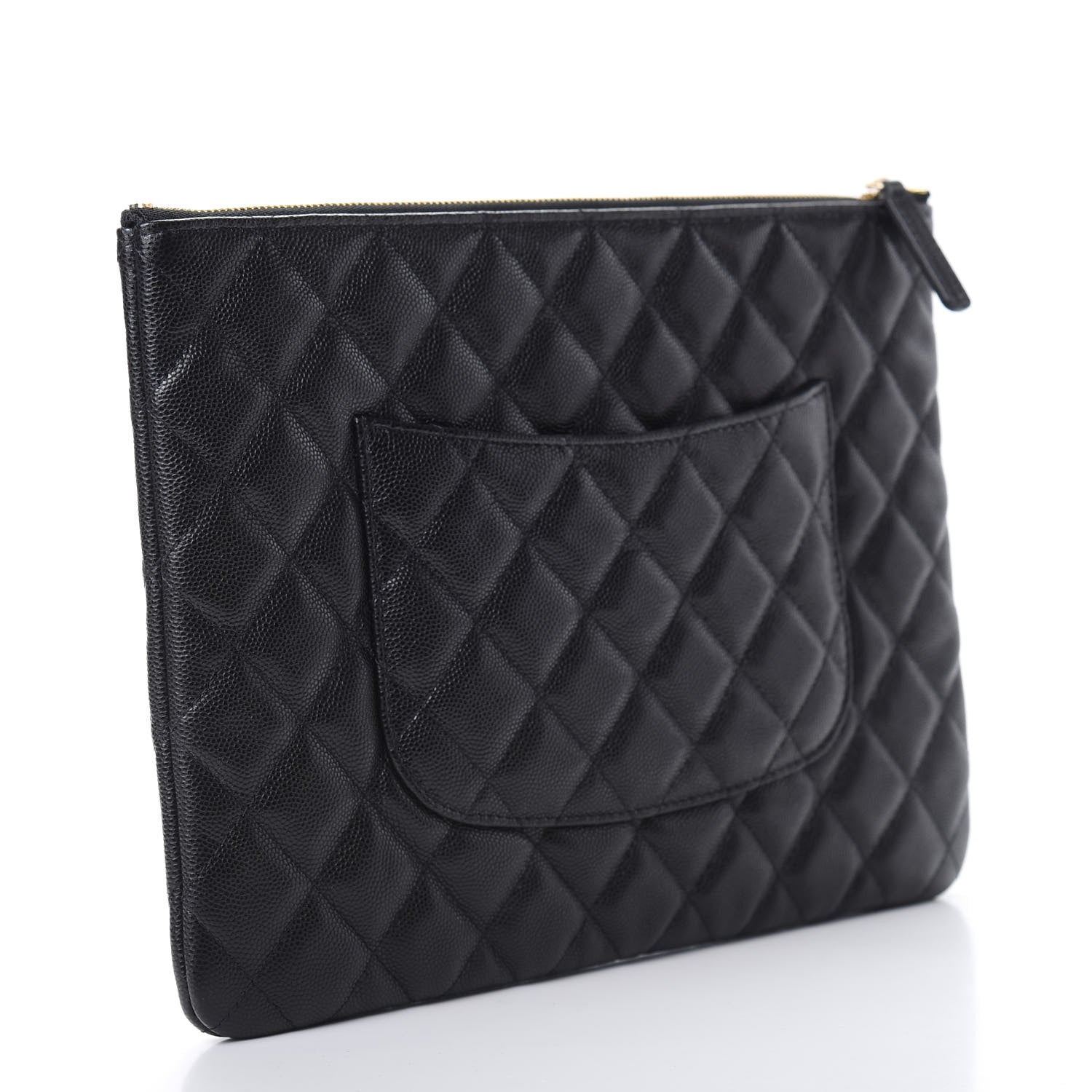 Chanel Caviar Quilted Medium French New Wave CC Pouch Black 3 of 8