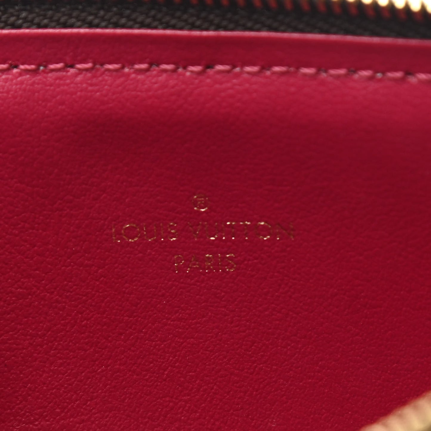 Monogram Felicie Chain Wallet Zippered Insert Fuchsia