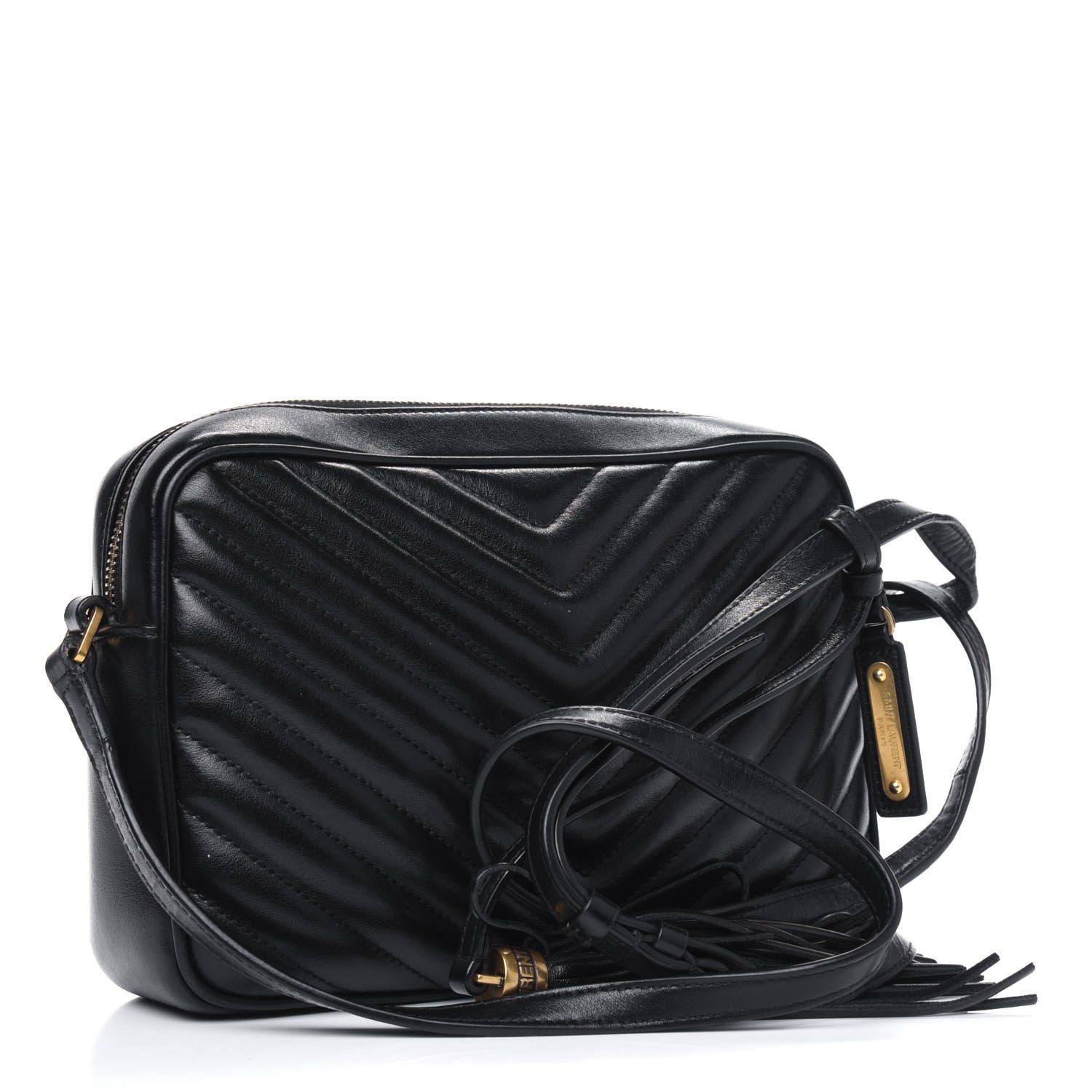 Saint Laurent Calfskin Matelasse Monogram Lou Camera Bag Black 2 of 5