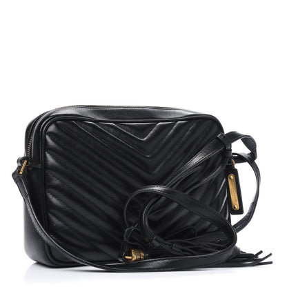 Saint Laurent Calfskin Matelasse Monogram Lou Camera Bag Black 2 of 5