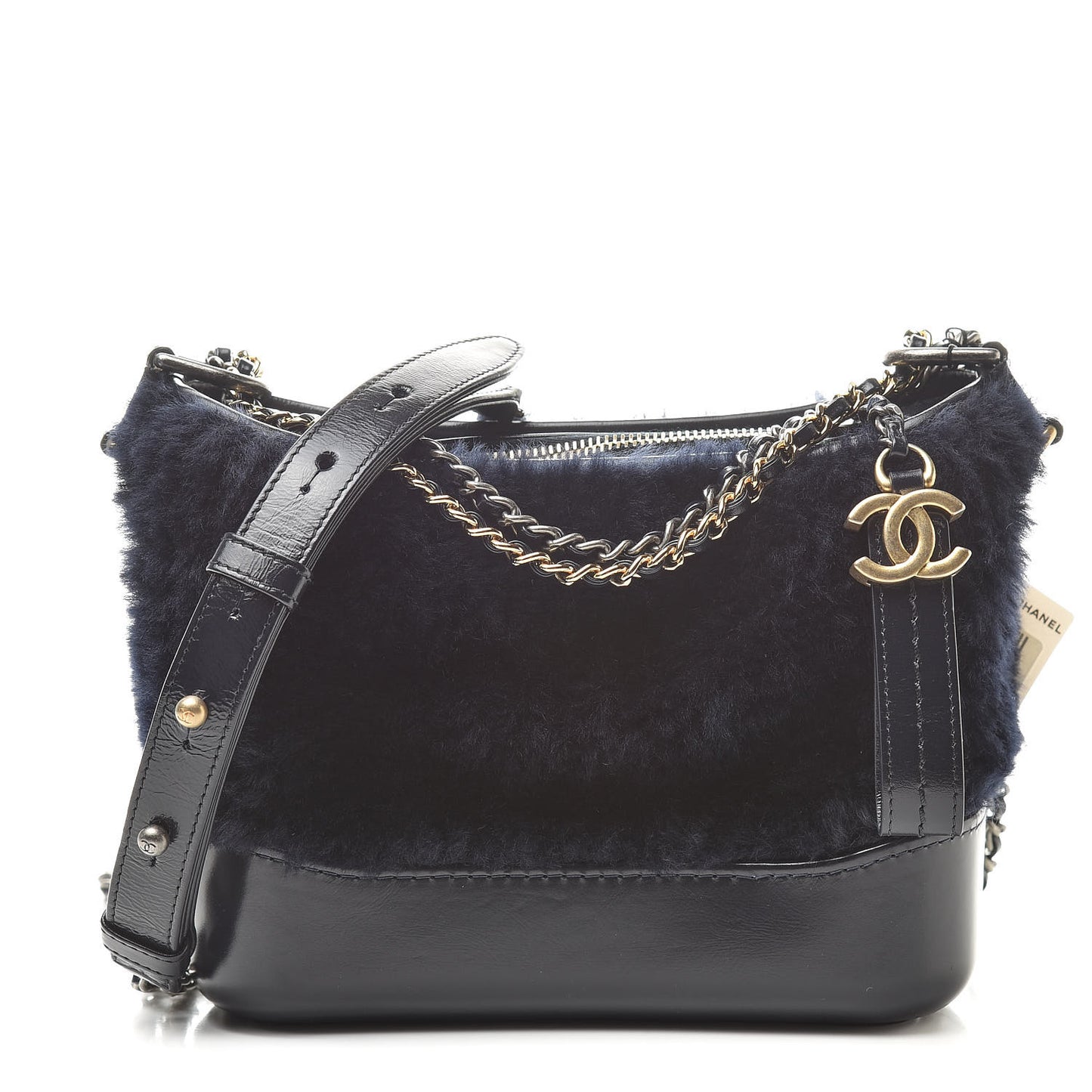Shearling Small Gabrielle Hobo Navy