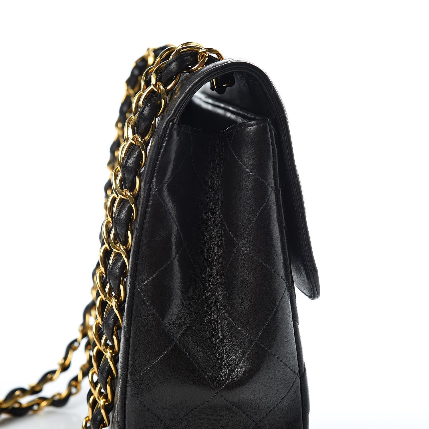 Chanel Lambskin Quilted Jumbo Single Flap Black 15 of 22