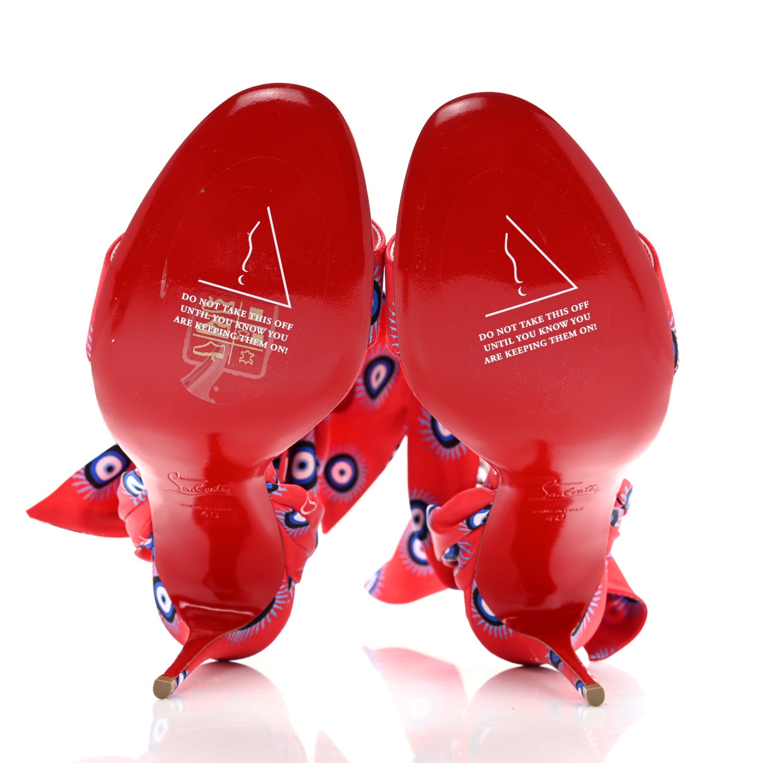 Christian Louboutin Crepe Satin Greekaba Du Desert 100 Sandal 40 Red 5 of 7