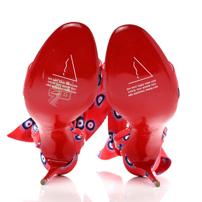 Christian Louboutin Crepe Satin Greekaba Du Desert 100 Sandal 40 Red 5 of 7