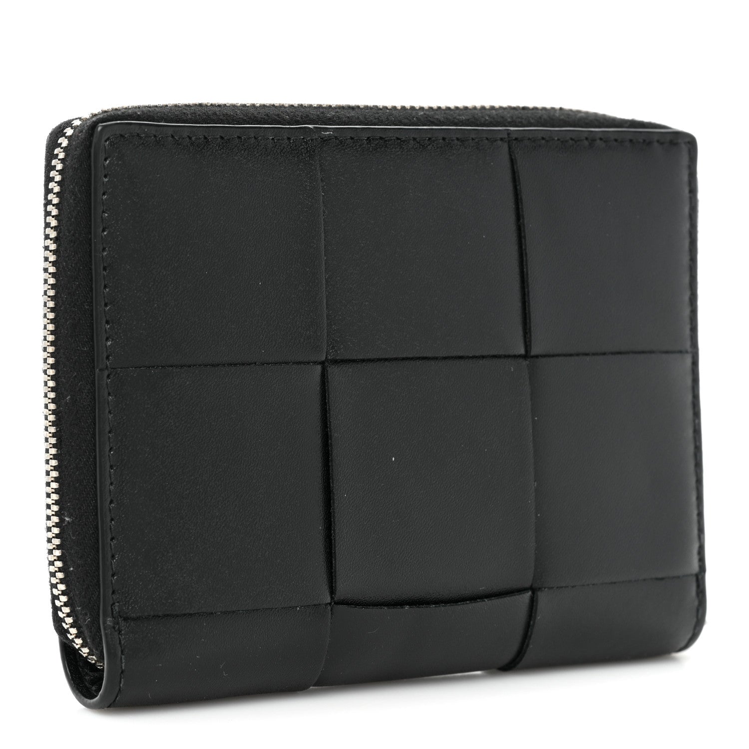 Bottega Veneta Nappa Maxi Intrecciato Zip Around Wallet Black 3 of 11