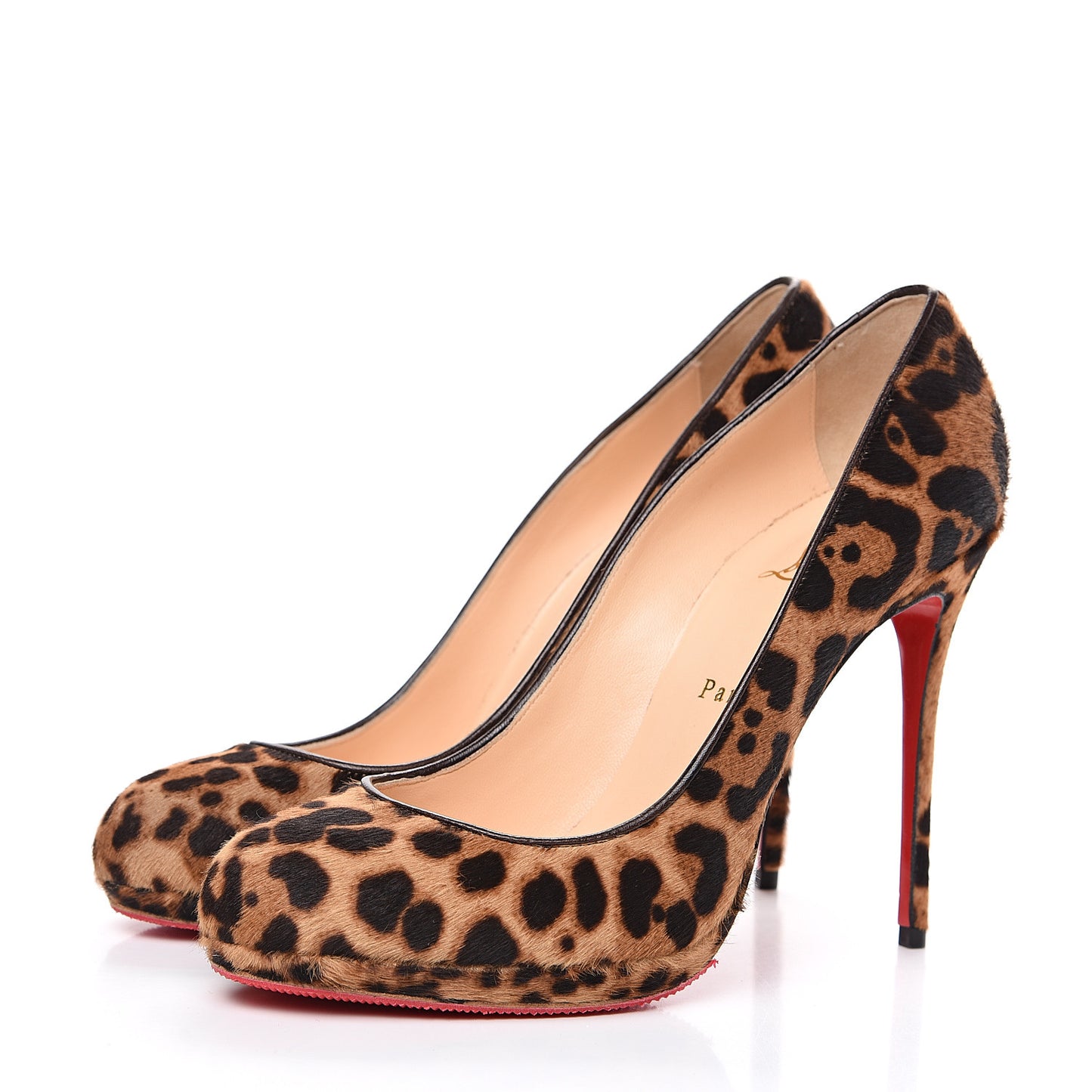 Calf Hair Leopard Print Filo 120 Pumps 40 Leopard Black