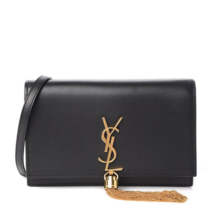 Saint Laurent Smooth Calfskin Medium Classic Monogram Kate Tassel Satchel Black 1 of 7