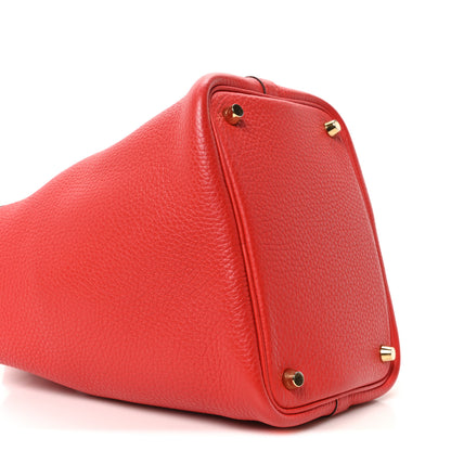 Hermes Taurillon Clemence Picotin Lock 18 PM Rouge Tomate 9 of 10