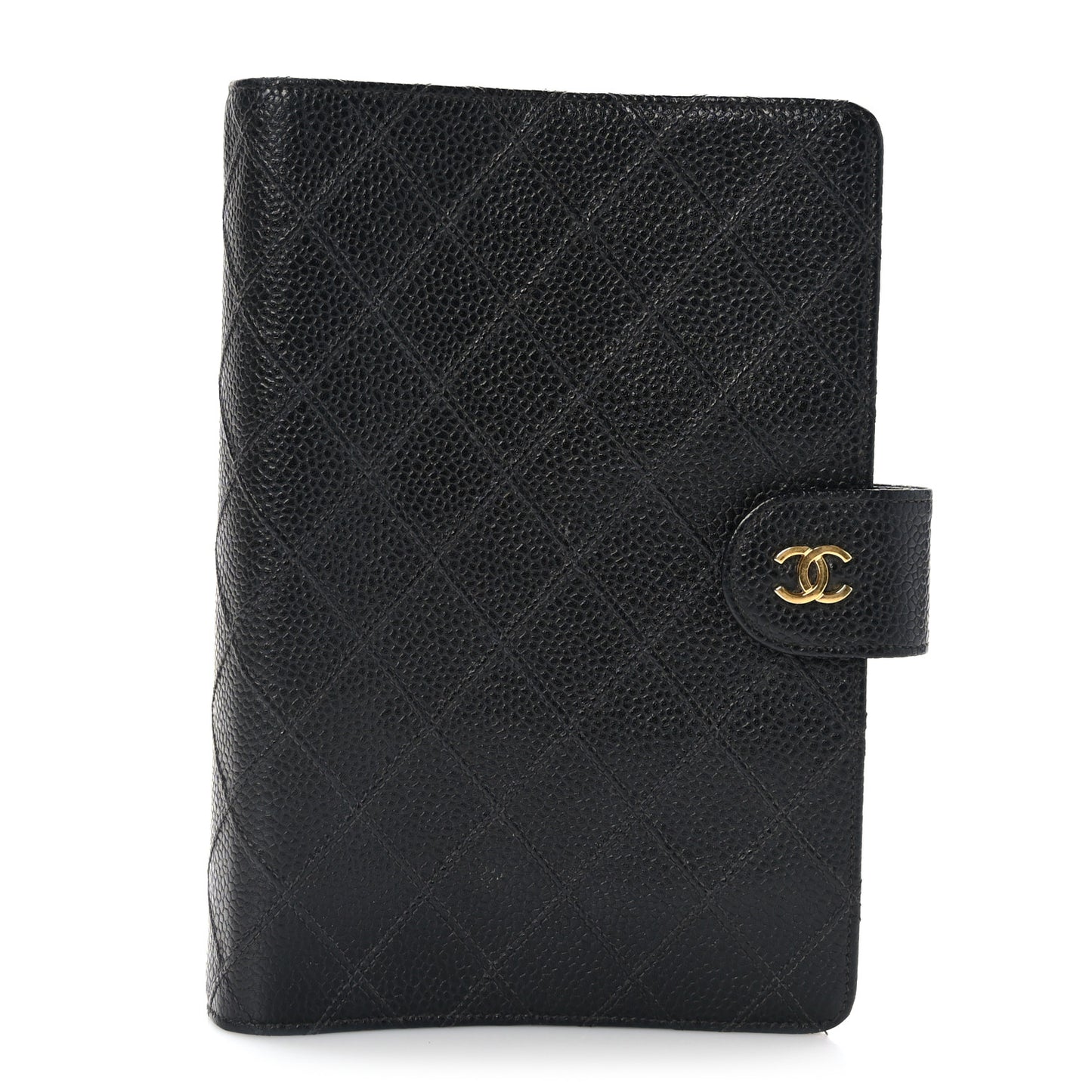 Caviar Diamond Embossed Agenda Cover Black
