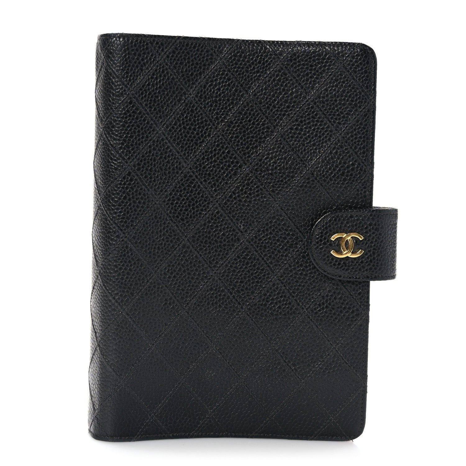 Chanel Caviar Diamond Embossed Agenda Cover Black 1 of 9