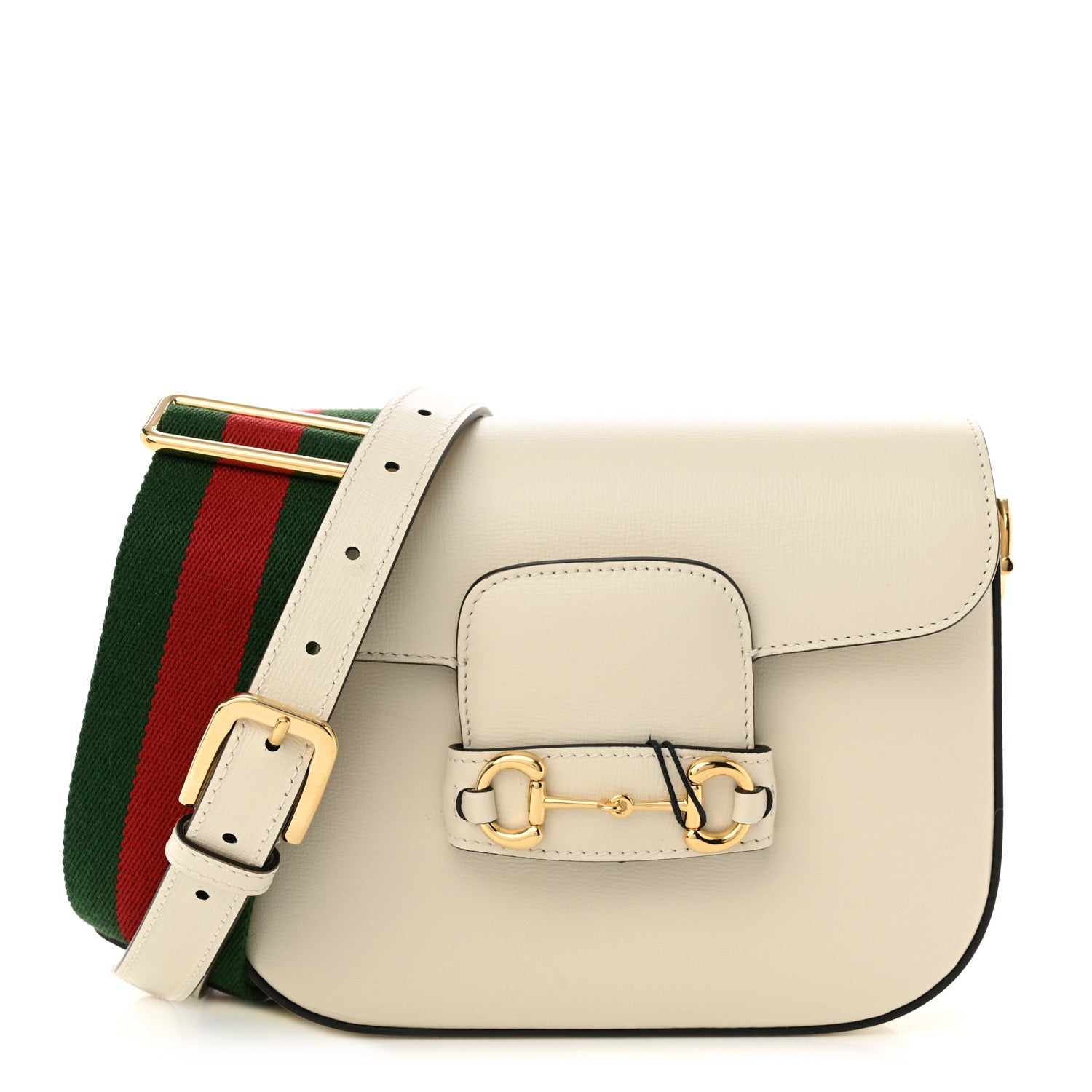 Gucci Azalea Calfskin Web Mini Horsebit 1955 Shoulder Bag Mystic White 1 of 10