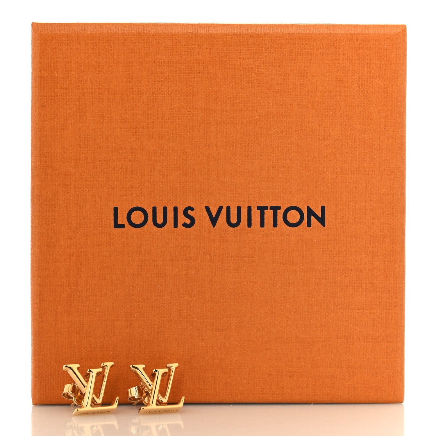 Louis Vuitton Metal LV Iconic Earrings Gold 6 of 6