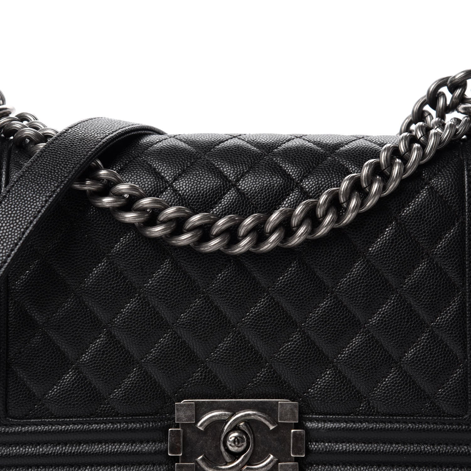 Chanel Caviar Quilted Medium Boy Flap Black 10 of 11