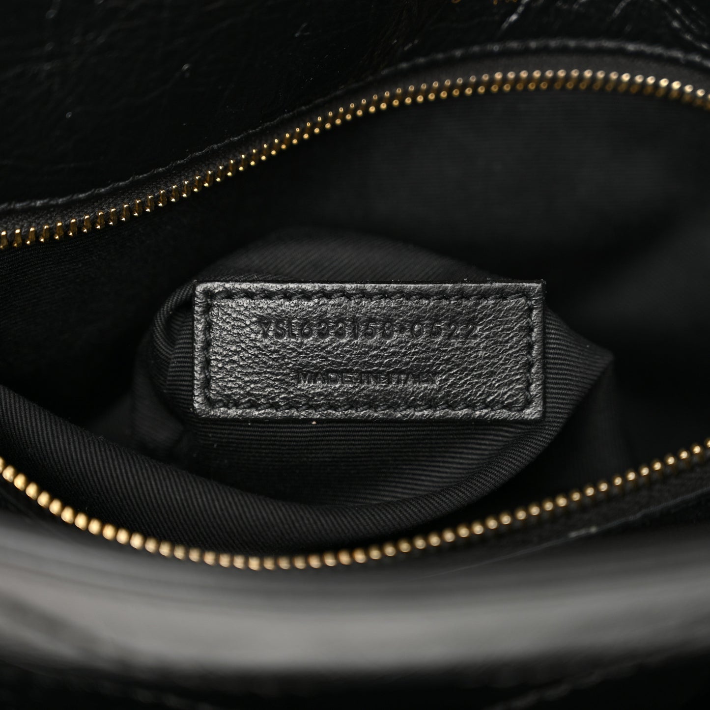 Crinkled Calfskin Matelasse Monogram Medium Niki Chain Satchel Black