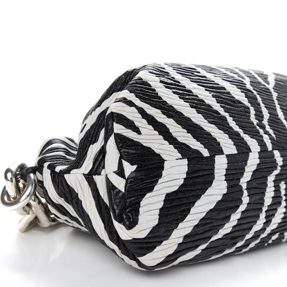 Bottega Veneta Nappa Zebra Print The Pouch Chain White Black 8 of 9