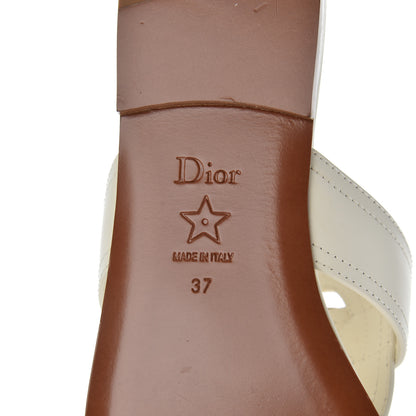 Christian Dior Calfskin 30 Montaigne Thong Sandals 37 White 7 of 11