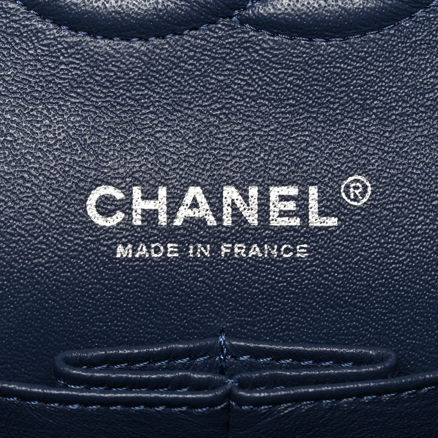 Denim Quilted Medium Camellia Flap Blue