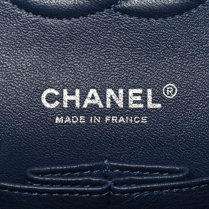 Chanel Denim Quilted Medium Camellia Flap Blue 6 of 11