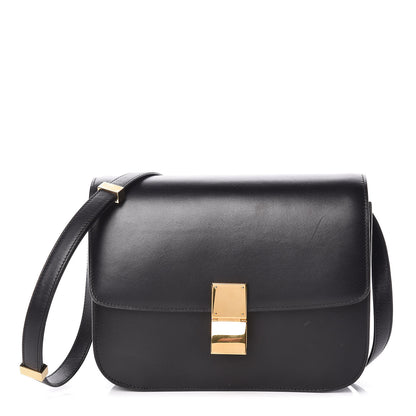 Celine Box Calfskin Medium Classic Box Flap Bag Black 1 of 9