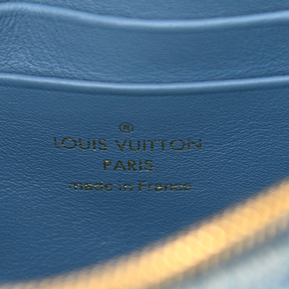 Louis Vuitton Embroidered Monogram Denim New Wave Chain Pochette Blue 6 of 14