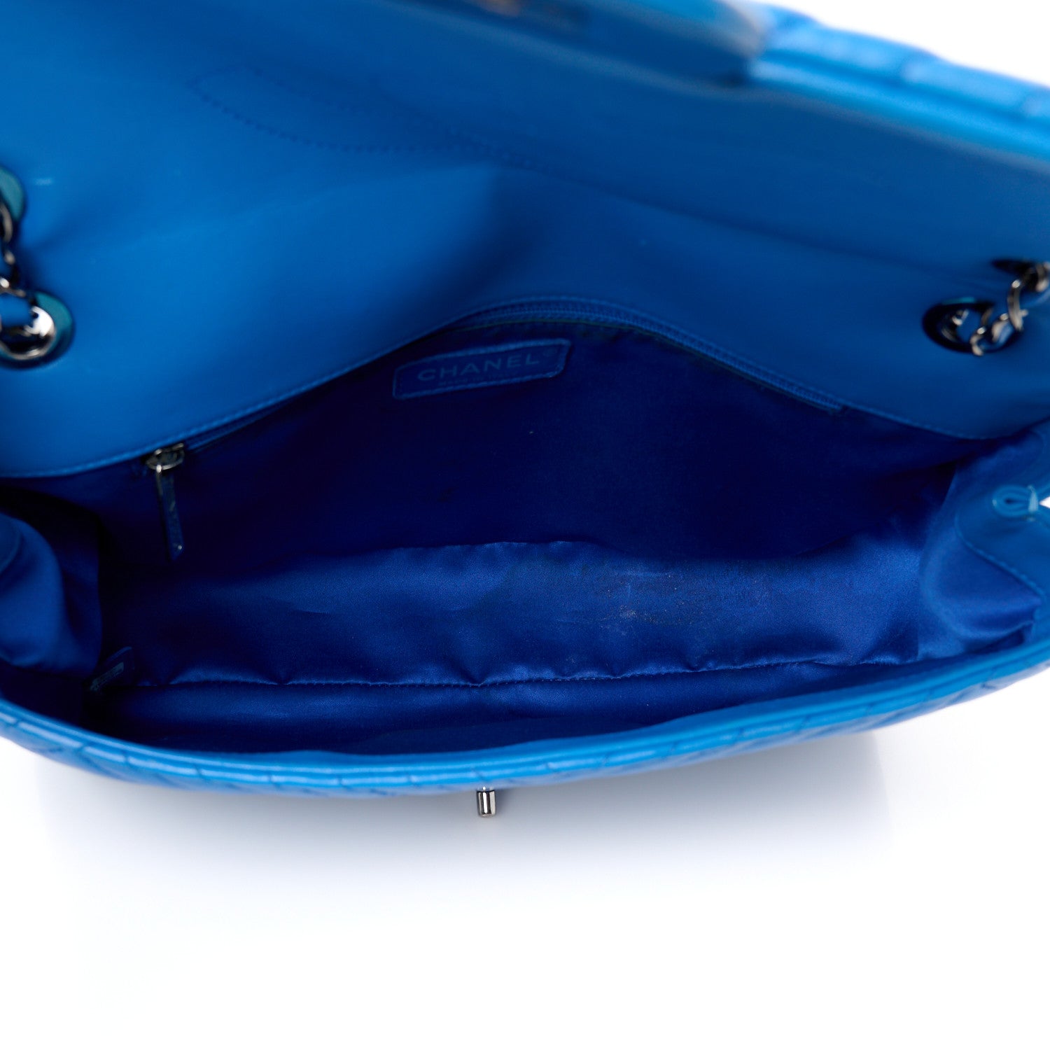 Chanel Lambskin Large CC Crossing Flap Blue 5 of 11