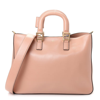 Fendi Vitello Glacier Medium FF Tote Rosa Bourbon 1 of 9