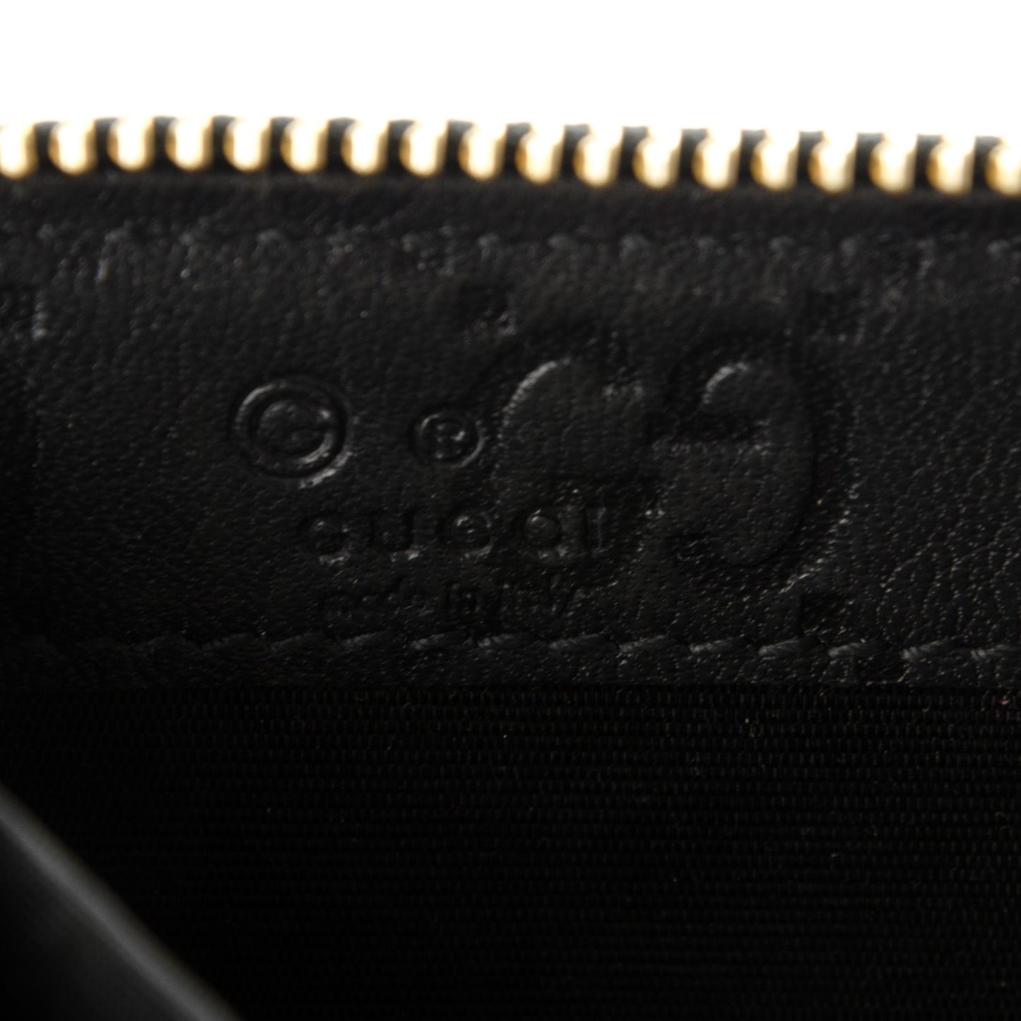 Guccissima Zip Around Coin Purse Wallet Black