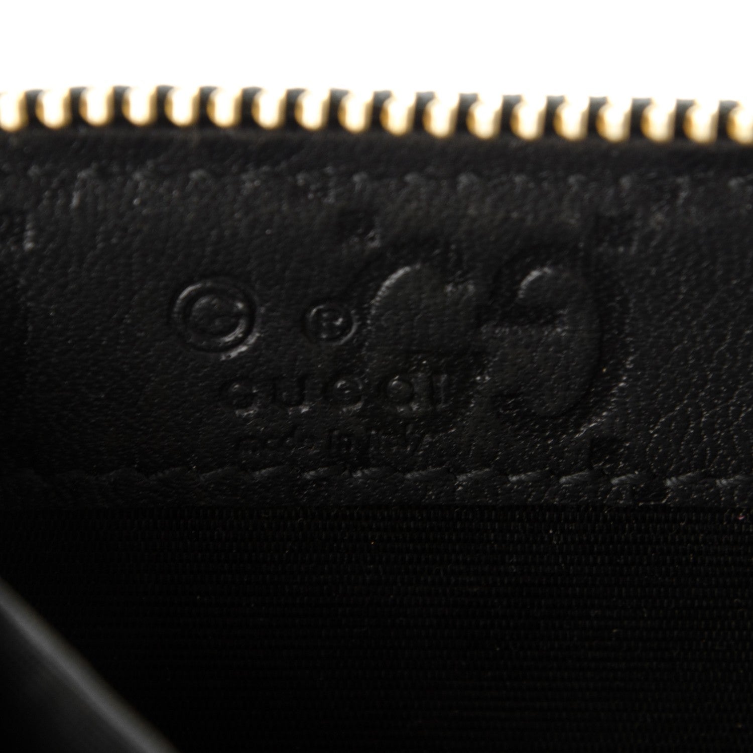 Gucci Guccissima Zip Around Coin Purse Wallet Black 6 of 7