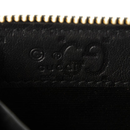 Gucci Guccissima Zip Around Coin Purse Wallet Black 6 of 7