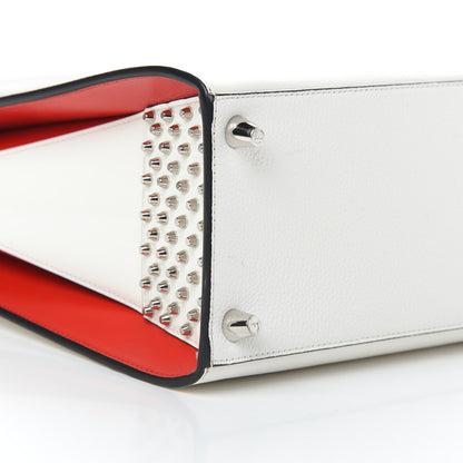 Christian Louboutin Calfskin Empire Studded Medium Paloma Snow 10 of 16