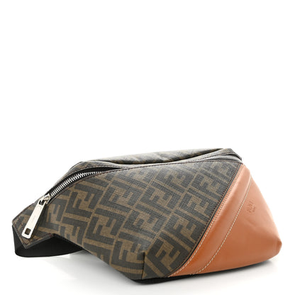 Fendi Glazed Fabric Vitello King FF 1974 Diagonal Belt Bag Tobacco Moro Cuoio 4 of 10