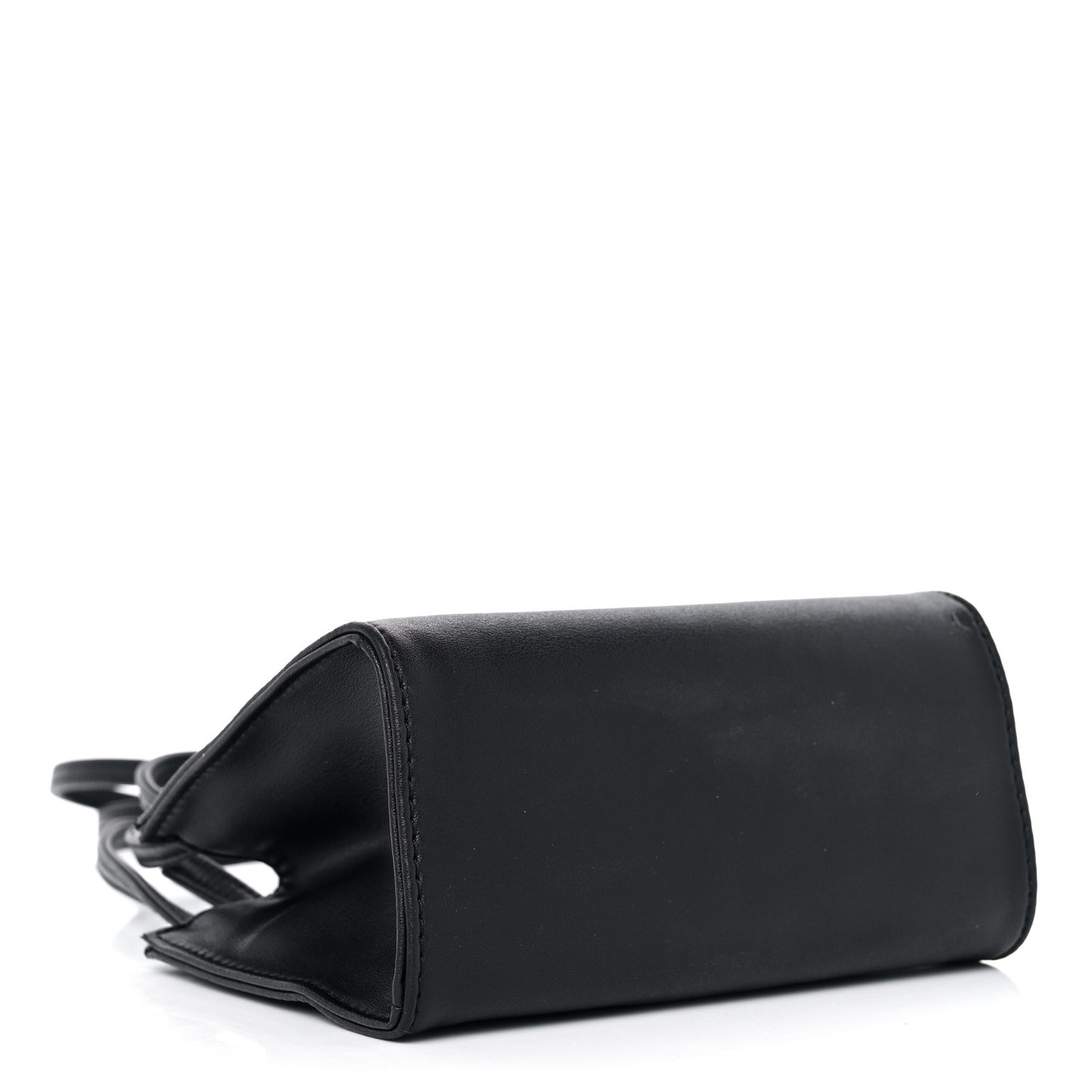 Vegan Leather Small Shopping Bag Black