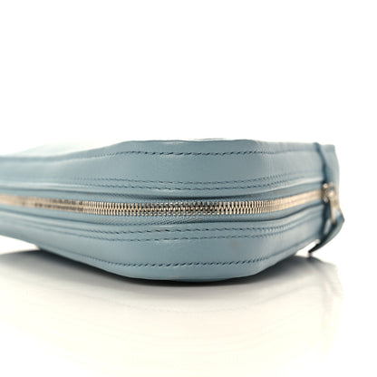 Balenciaga Shiny Day Calfskin Logo M Triangle Pouch Grey Blue White 11 of 11