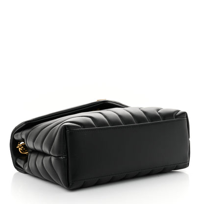 Saint Laurent Calfskin Y Quilted Monogram Small Loulou Chain Satchel Black 4 of 10