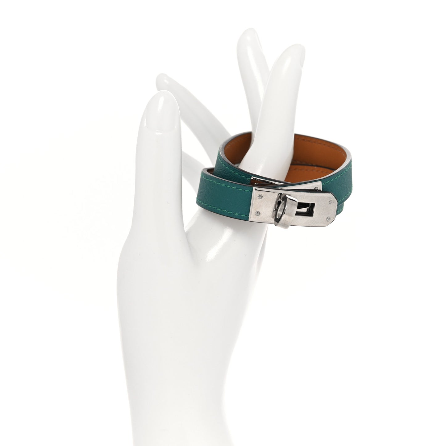 Chevre Mysore Kelly Double Tour Bracelet M Malachite