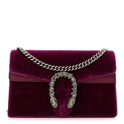 Gucci Velvet Super Mini Dionysus Shoulder Bag Fuchsia Violet Cyclamen 1 of 11