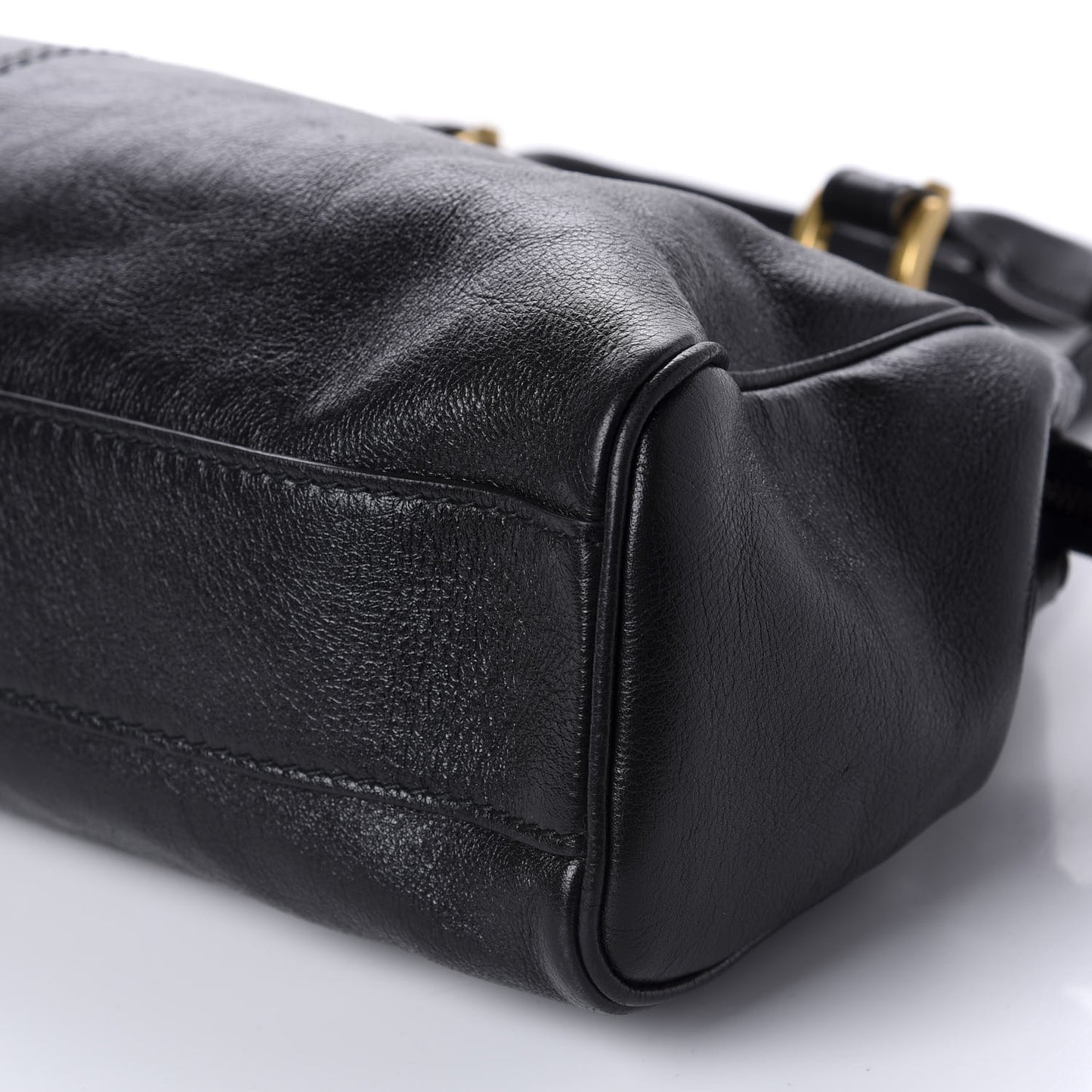 Calfskin Medium Re(Belle) Top Handle Bag Black