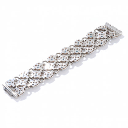 David Yurman Sterling Silver Blue Topaz Renaissance 3 Row Bracelet 3 of 6